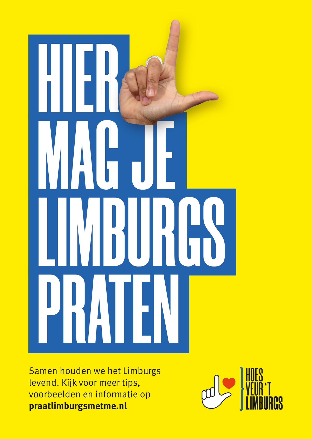 A3 Poster Hier mag je Limburgs praten