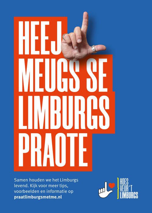 A3 Poster Hier mag je Limburgs praten